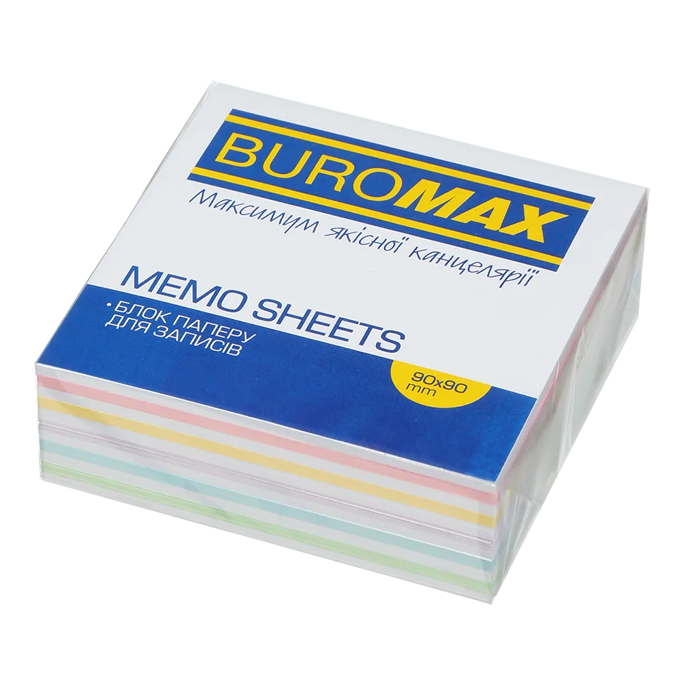 Блок бумаги для заметок 90х90х30 мм, склеенный Люкс Зебра Pastel Buromax (BM.2260) Блок бумаги для заметок 90х90х30 мм, склеенный Люкс Зебра Pastel Buromax (BM.2260)